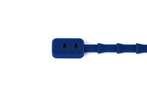 Bündelschnur aus Silikon flach, blau, Länge 110 mm 100 Stck.