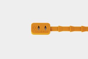 Bündelschnur aus Silikon flach, orange, Länge 110 mm 100 Stck.