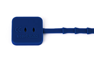 Bündelschnur aus Silikon flach, blau, Länge 190 mm 100 Stck.