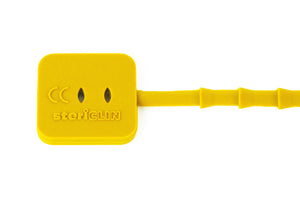 Bündelschnur aus Silikon flach, gelb, Länge 190 mm 100 Stck.