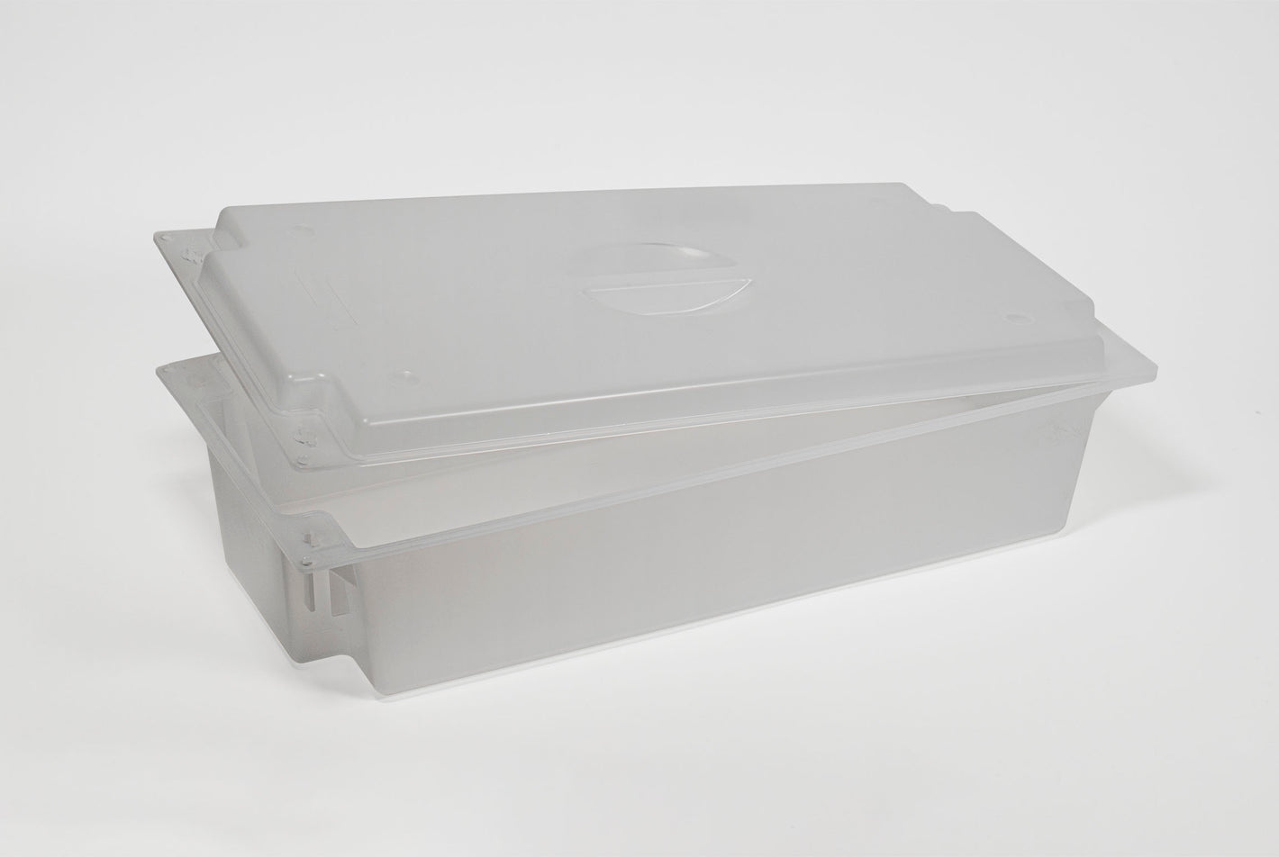 Polypropylen Deckel für Transport- und Entsorgungswanne weiss transluzent, 590 x 295 x 30 mm, 1 Stck.