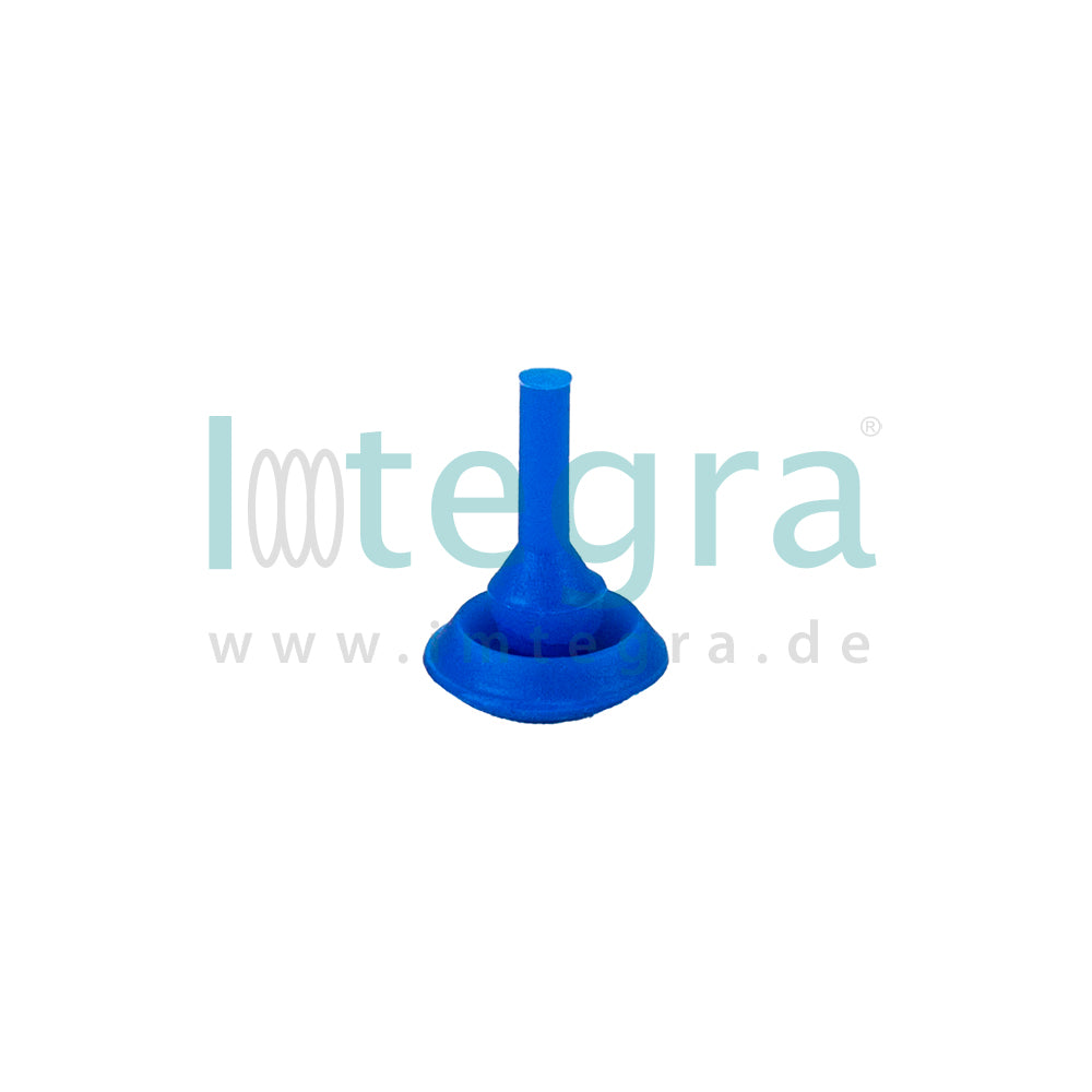 Silikonstopfen blau zur Befestigung von Siebkorbschildern, Ø: 3 mm (Stift) / 16 mm (Teller), Länge: 22 mm 100 Stck.