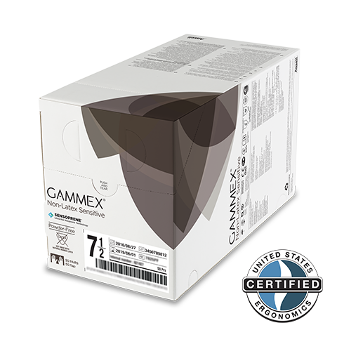 GAMMEX® NON-LATEX SENSITIVE Gr.8, steriler weißer OP-Handschuh aus Neopren, 50 Stck.