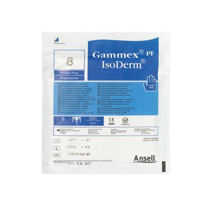 GAMMEX®-PF IsoDerm Gr.8, steriler weißer OP-Handschuh aus Polyisopren, 50 Stck.
