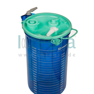 Serres Absaugbehälter 2000 ml, blau-transparent, 1 Stck