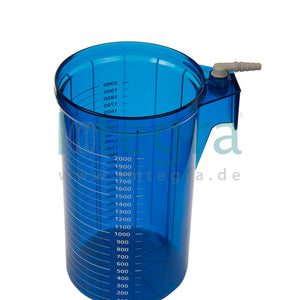 Serres Absaugbehälter 2000 ml, blau-transparent, 1 Stck
