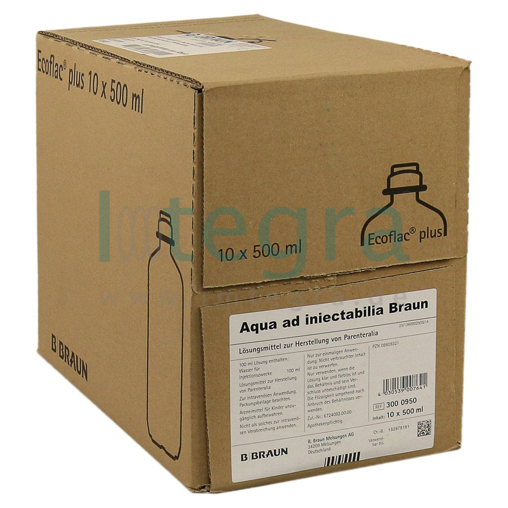 Aqua ad iniiectabilia Infusionslösung, Ecoflac® plus, 10x500 ml