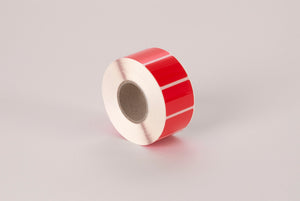 Haftetiketten auf Rolle f. Drucker, aus Folie, zur dauerhaften Kennzeichnung, rot, einf. selbstkl., 40 x 28 mm, Hülse: 40 mm 1000 Stck.