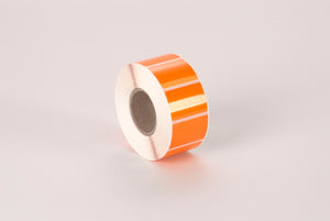 Haftetiketten auf Rolle f. Drucker, aus Folie, zur dauerhaften Kennzeichnung, orange, einf. selbstkl., 40 x 28 mm, Hülse: 40 mm 1000 Stck.