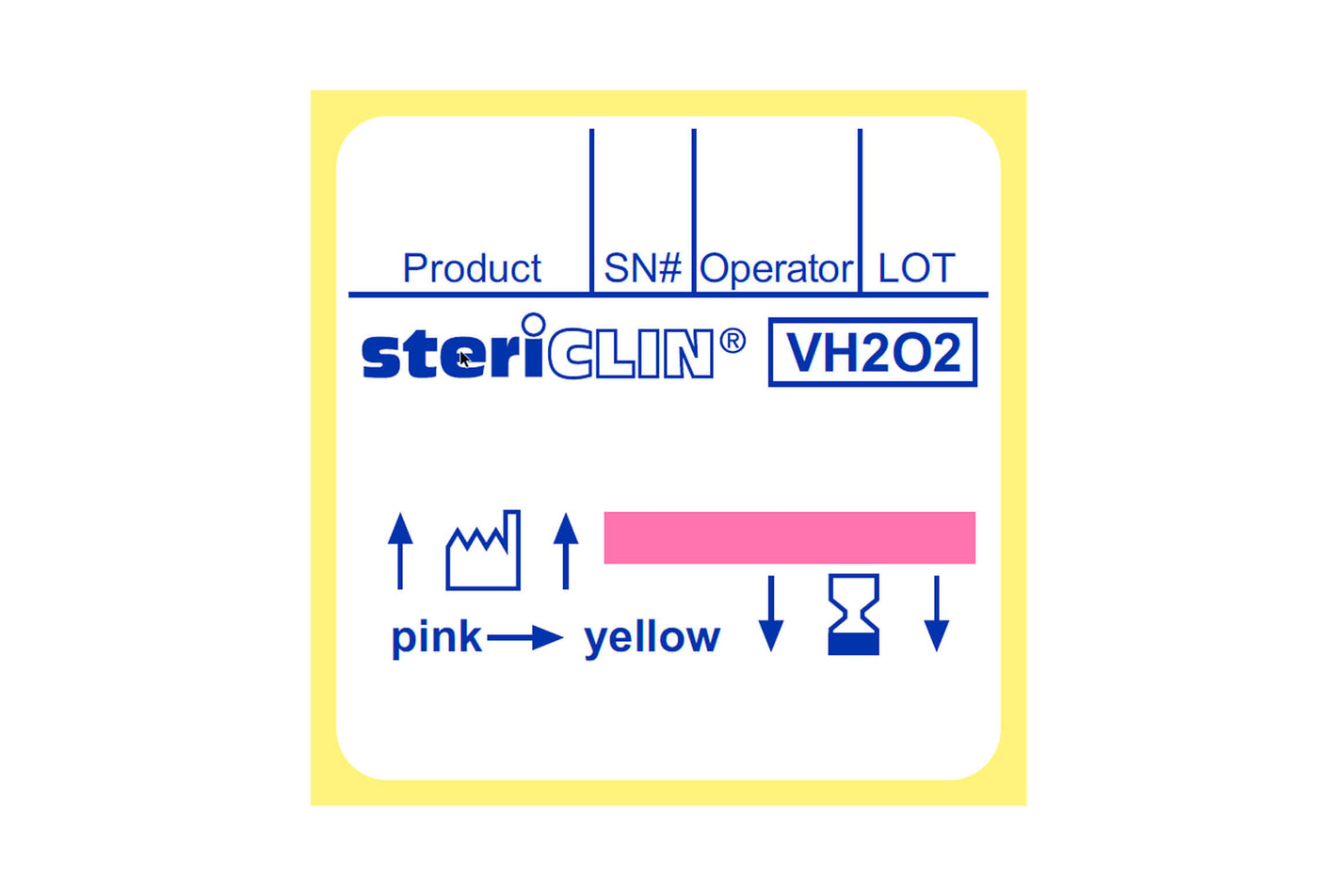 Haftetikett mit VH2O2-Indikator, 29 x 28 mm,  2500 Stck.