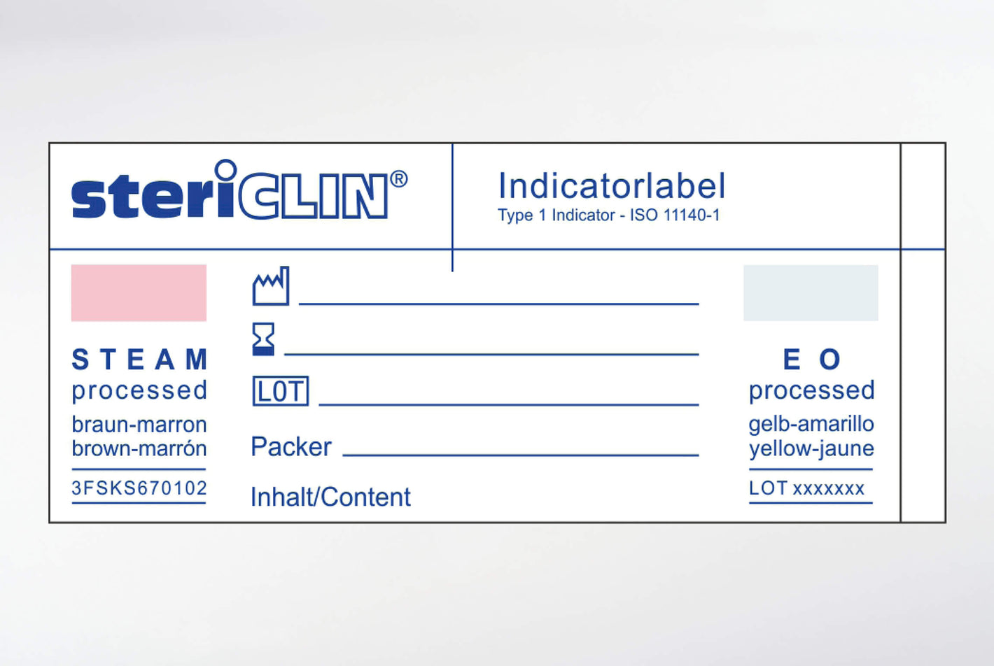 Doku-Etiketten 80 x 34 mm, mit STEAM- und EO-Indikator,  1000 Stck.