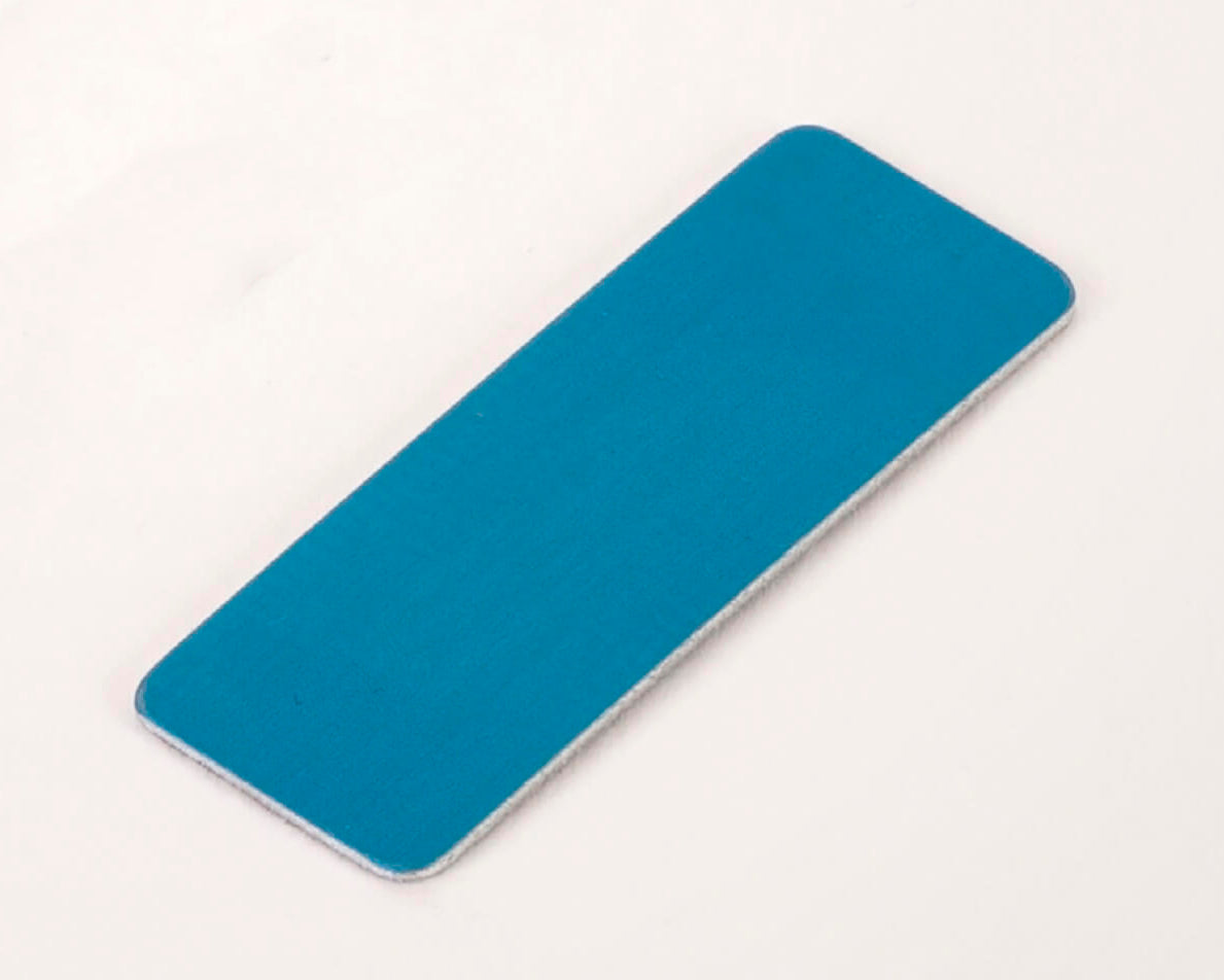 Identifikationsschilder aus Aluminium, blau, 50 x 18 mm 25 Stck.