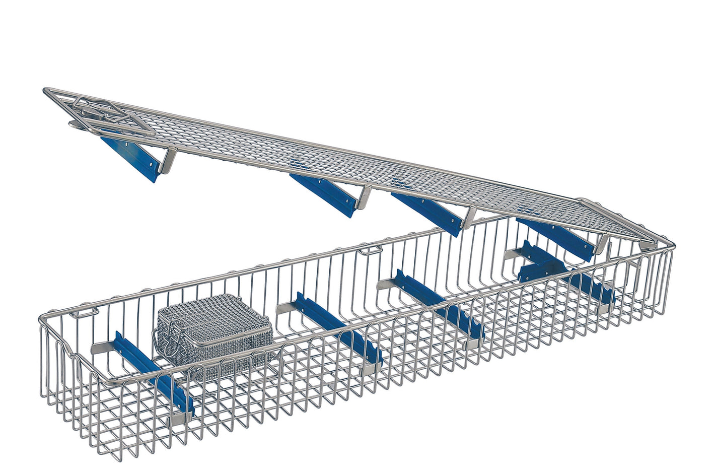 Endoskop-Siebkorb, mit integriertem Kleinteilesieb, für eine Optik, 640 x 150 x 77 mm 1 Stck.