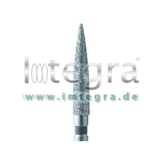 Flamme Diamantfräse 1,2 mm L. 10 mm für Handstück, Schaft 44 mm