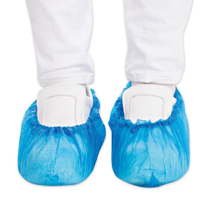 Standard Schuhüberzüge, CPE, blau, 40 my, 41 cm, 100 Stück.