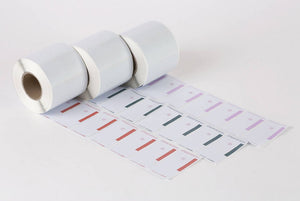 Haftetiketten auf Rolle f. Drucker, 70 x 35 mm, Farbbalken pink, mit STEAM Indikator 10000 Stck.