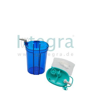 Serres Absaugbehälter 1000 ml, blau-transparent, 1 Stck